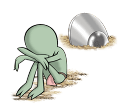 Broken tooth Alien sticker #1706171