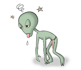 Broken tooth Alien sticker #1706172