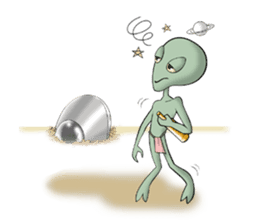 Broken tooth Alien sticker #1706174