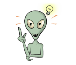 Broken tooth Alien sticker #1706177