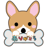 Lovable playful Corgi -Cogichans- sticker #1707839