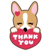 Lovable playful Corgi -Cogichans- sticker #1707847