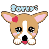 Lovable playful Corgi -Cogichans- sticker #1707848