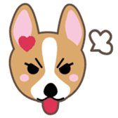 Lovable playful Corgi -Cogichans- sticker #1707850