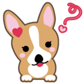 Lovable playful Corgi -Cogichans- sticker #1707853