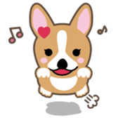 Lovable playful Corgi -Cogichans- sticker #1707857