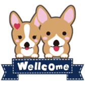 Lovable playful Corgi -Cogichans- sticker #1707864