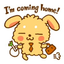 FUWA and MOCO of the rabbit (English) sticker #1708025