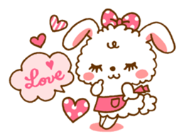 FUWA and MOCO of the rabbit (English) sticker #1708032