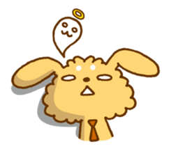 FUWA and MOCO of the rabbit (English) sticker #1708038