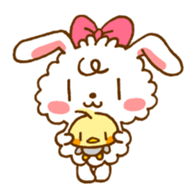 FUWA and MOCO of the rabbit (English) sticker #1708039