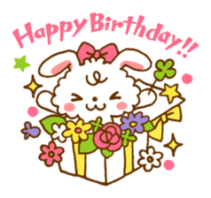 FUWA and MOCO of the rabbit (English) sticker #1708060