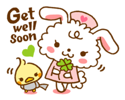 FUWA and MOCO of the rabbit (English) sticker #1708063