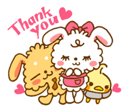 FUWA and MOCO of the rabbit (English) sticker #1708064
