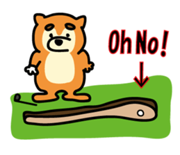 Shiba Inu golfers sticker #1708105