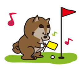 Shiba Inu golfers sticker #1708107