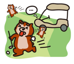 Shiba Inu golfers sticker #1708110