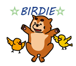 Shiba Inu golfers sticker #1708116