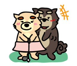 Shiba Inu golfers sticker #1708126