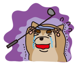Shiba Inu golfers sticker #1708127