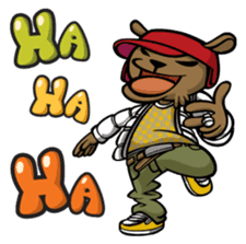 Hip Hop Bear : Benny, A.C., B-Real sticker #1708408
