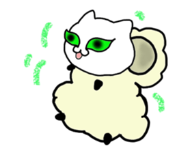 The cat which likes a sheep(English) sticker #1708546