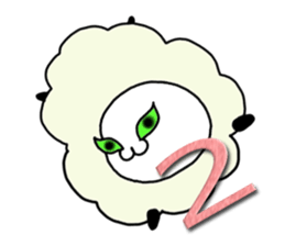 The cat which likes a sheep(English) sticker #1708550