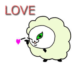 The cat which likes a sheep(English) sticker #1708553