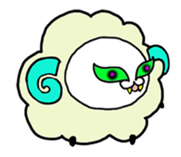 The cat which likes a sheep(English) sticker #1708568