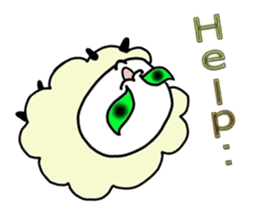 The cat which likes a sheep(English) sticker #1708569