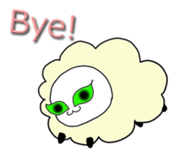 The cat which likes a sheep(English) sticker #1708571