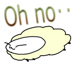 The cat which likes a sheep(English) sticker #1708572