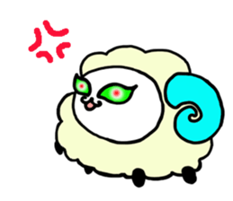 The cat which likes a sheep(English) sticker #1708577