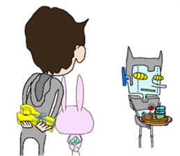 ZENTAI,rabbit&robot. 2nd sticker #1708704