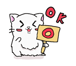 Cat fluffy sticker #1709587