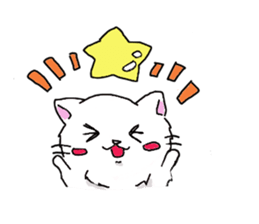 Cat fluffy sticker #1709589
