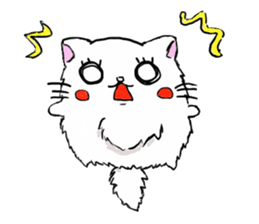 Cat fluffy sticker #1709594