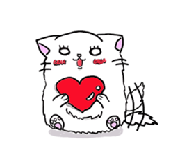 Cat fluffy sticker #1709600