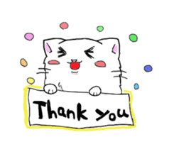 Cat fluffy sticker #1709602