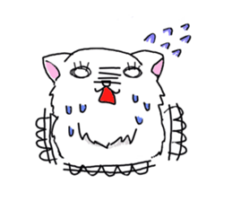 Cat fluffy sticker #1709606