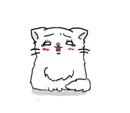 Cat fluffy sticker #1709607