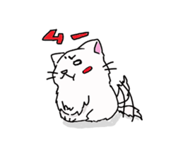 Cat fluffy sticker #1709612