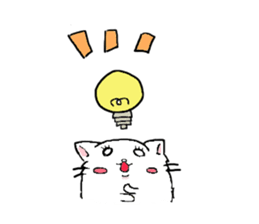 Cat fluffy sticker #1709613