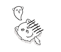 Cat fluffy sticker #1709615