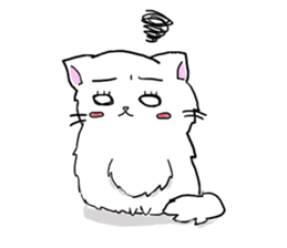 Cat fluffy sticker #1709617