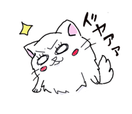 Cat fluffy sticker #1709620