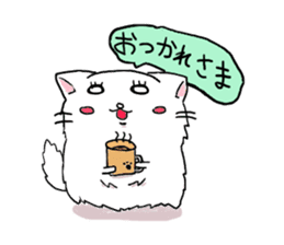 Cat fluffy sticker #1709623