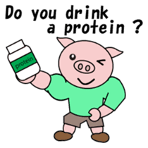 Muscle Tonchan English version sticker #1710107