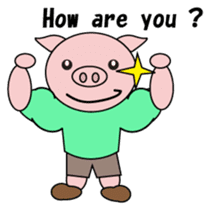 Muscle Tonchan English version sticker #1710109