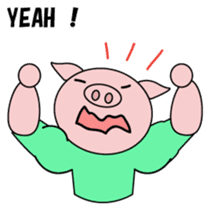 Muscle Tonchan English version sticker #1710111